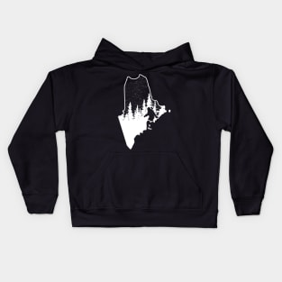 Maine Bigfoot Gift Kids Hoodie